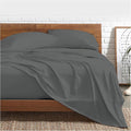 Funky Gadgets Flat Sheet Super King Size, Charcoal - 100% Egyptian Cotton Bed Sheets, 300 Thread Count Luxury Hotel Quality Cotton Bedding, Plain Dyed Breathable Flat Bedsheets Only (275x 310cm)