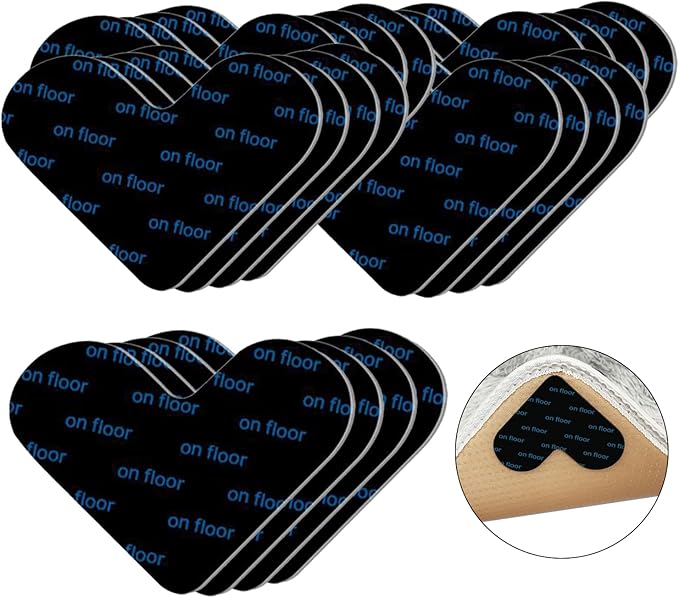 Vikrami lighting16 Pcs Rug Grippers, Anti Slip Rug Underlay Stickers, Carpet Grippers,Grippers Laminate, Rug Underlay, Carpet Stickers, Reusable Carpet Grippers Rug Grippers for Laminate Floor