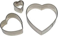PME Stainless Steel Heart Cutters, Set of 3, Silver, 6 x 1.2 x 6 cm