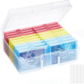Lifewit 4x6 Multicolor Photo Storage Box, 18 pcs Inner Photo Case, Office Supplies for Cards Pictures Stamps Storage