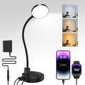 60 LED Desk Lamp with USB Charging Ports – Dimmable Table Lamp with 3 Color Temps, 5 Brightness, 4 Timers, 15W Flexible Gooseneck Light with Base, Eye-Caring Reading Light for Home Office, Bedroom