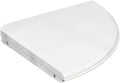 Anika Floating Corner Shelf/Easy To Assemble Wall Mounted Shelf/White MDF Finish with Fixtures Included (19cm x 19cm)