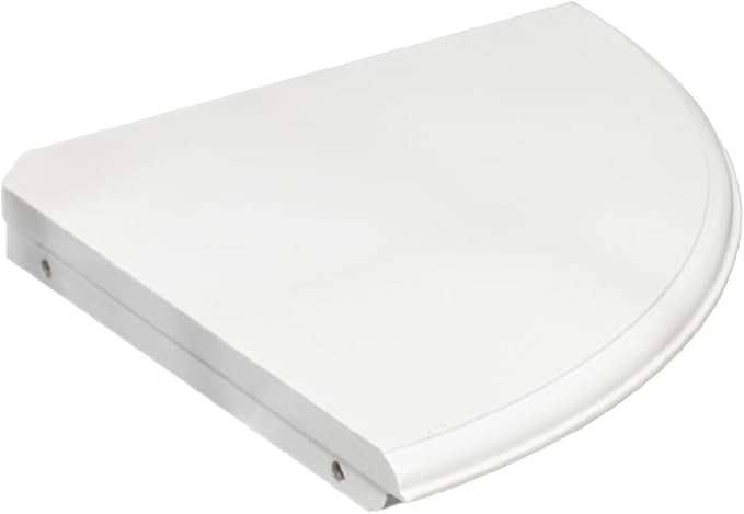 Anika Floating Corner Shelf/Easy To Assemble Wall Mounted Shelf/White MDF Finish with Fixtures Included (19cm x 19cm)