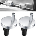 Quick Release Toilet Seat Fixings Universal Toilet Seat Hinge Fittings 2 Pack for WC Toilet Blind Holes (Silver, Single-Basin)