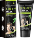 Bamboo Charcoal Peel Off Mask, Blackhead Remover Peel Off Mask Charcoal Face Masks for Deep Cleansing