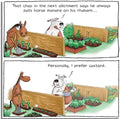 Paperlink Funny Artistic 'Happy Birthday' Greetings Card - From The Funny Farm Range - For Him/For Her - 'Manure on His Rhubarb, I Prefer Custard'