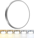 Peasur Bathroom Light, 3000K/3500K/4000K/5000K/6500K 5 Color Temperature LED Ceiling Light, 15W 1500LM, IP54 Waterproof, Round, Small, Modern, Flush Ceiling Light for Bathroom, Kitchen, Brushed Nickel