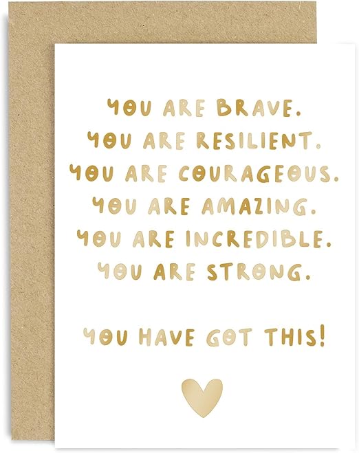 Encouragement Cards For Women - You Are Strong You Got This - Get Well Soon Sympathy Gifts - Feel Better Cards For Friends - Surgery Recovery Gift for Her - Divorce Card for Friend