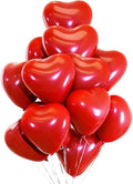 25 Pcs Red Heart Balloons for Valentines Day Decorations,12 Inch Latex Heart Balloons,Romantic Love Hearts Shape Baloon for Valentines,Birthday,Weddings, Anniversaries Party Props