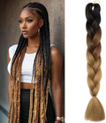 Benehair Braid Extensions 24 Inches Ombre Jumbo Braiding Hair Colorful Synthetic Hair Extensions for Braiding XXX Hair Extensions for Women(Black/Brown/Light Blonde, 100g)