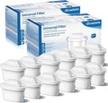 Water Filter Cartridges Compatible with Brita® Marella® Jug Kettle, Water Filter Replacement for Brita® Maxtra+® Plus Maxtra Pro® All-in-1 Reduces Impurities (12, Classic)