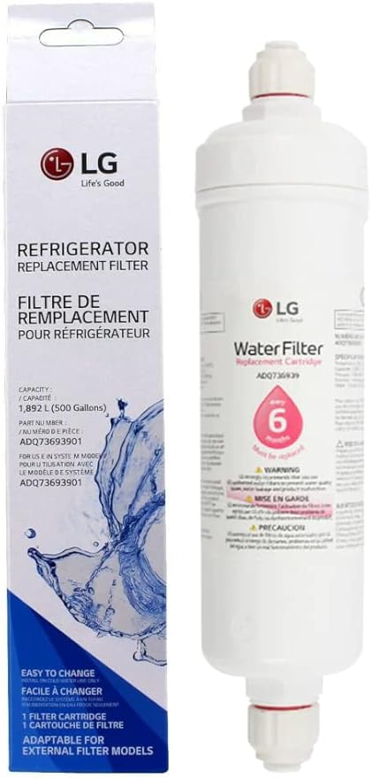 LG Replacement Water Filter for Refrigerators, Model ADQ73693901