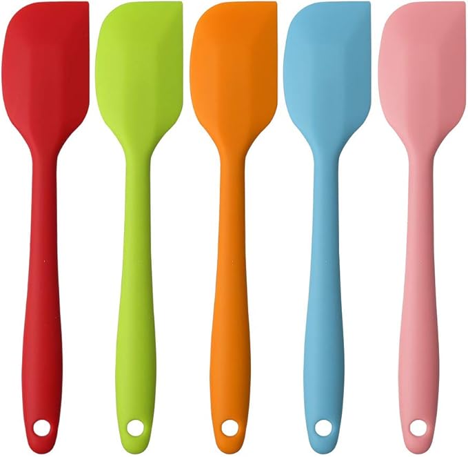 5pcs Small Silicone Spatula, Heat Resistant Rubber Spatula Non-Stick Baking Small Spatulas Silicone Kitchen Utensil for Cooking, Baking and Stirring (21cm/8.2inch)