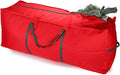 Vinsani® 7ft/9ft Christmas Xmas Tree Decoration Lights Presents Gift Zip Up Sack Fabric Storage Bag Waterproof Décor Accesories Organiser (124 x 30 x 50 cm) - Red