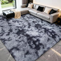 Room Living Rugs 160x230cm - Extra Large Shaggy Soft Fluffy Rug Area Carpet, Modern Tie-dye Carpet - Washable Rugs for Home Decor, Bedroom, Dorm, Kids Room Lounge Office, Dark Grey