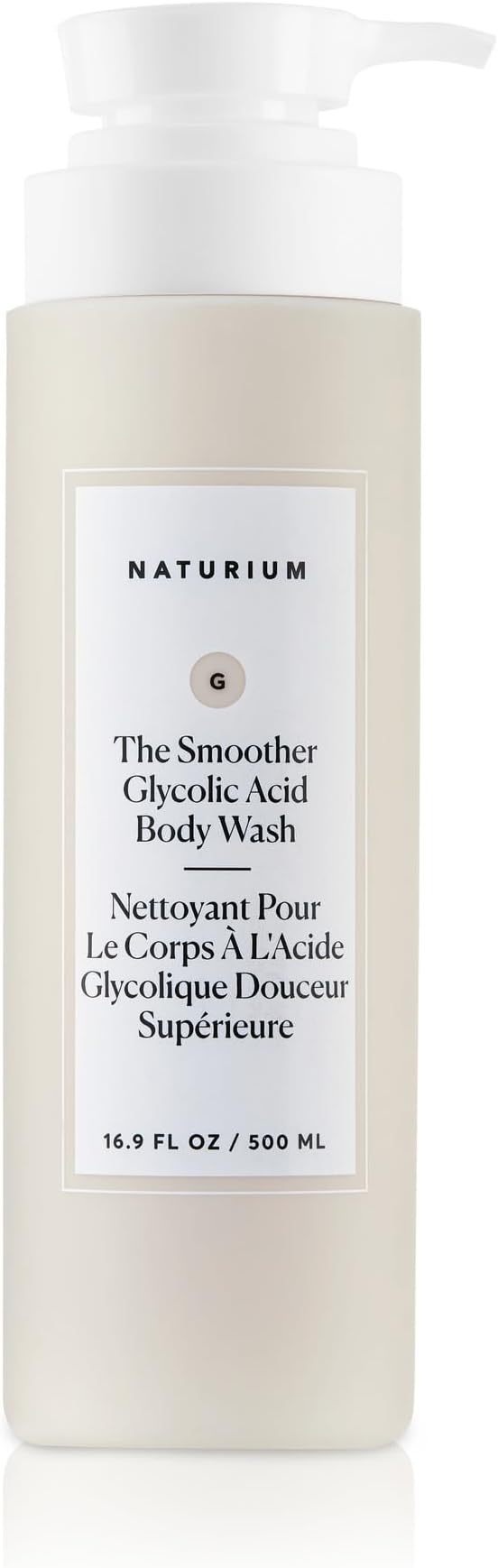 Naturium The Smoother Glycolic Acid Exfoliating Body Wash, Soft & Smoothing Cleanser | 16.9 FL OZ / 500 ML