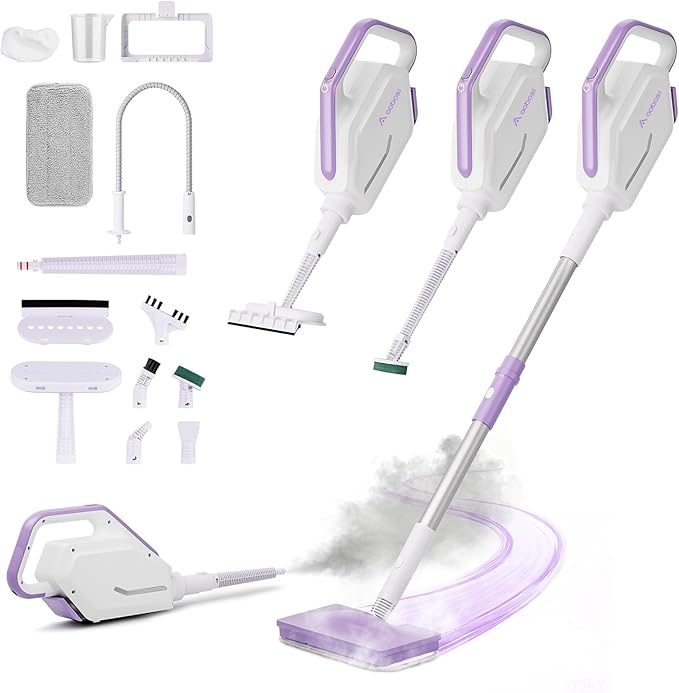 Steam Mop with Detachable Handheld Steam Cleaner for Home and Floor Cleaning, Powerful Steamer for Floors, Hardwood, Tiles,Grout,Windows,Kitchen,Bath