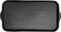 Nicoman Boot Tray Shoe Organiser Soft Rubber Non Slip Washable Multipurpose Plant Rack Mat Plain Black Drip Container Floor Carpet Protection for Home Garden Indoor Outdoor Shed Garage - 71 x 39cm