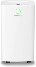 MONHOUSE 12L/Day Digital Dehumidifier - Sleep Mode, 24 HR Timer For Office Or Home, Bedroom, Basement, Garage & Kitchen - Portable Electric Mould, Damp, Condensation Remover - Quiet Moisture Absorber