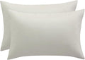 RUIKASI Beige Pillow Cases 2 Pack - Cream Plain Pillowcases with Envelope Closure Breathable Premium Brushed Microfiber Set of 2 Pillow Covers Standard 50x75 cm
