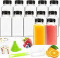 Juice Bottles 12 Pack- 8oz/250ml Empty Bottles with Lids for Milk Juice Smoothie and Other Drinkings Christmas gifts
