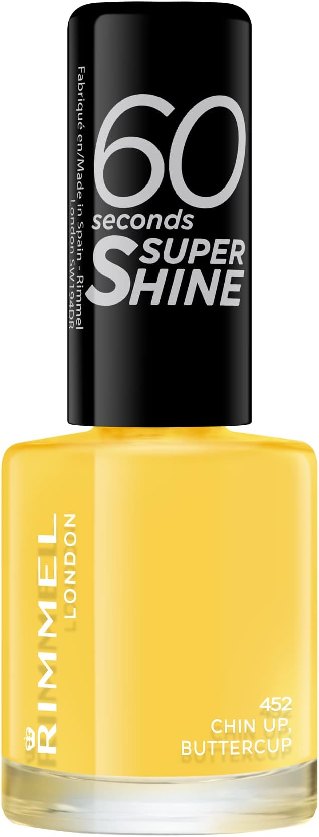 Rimmel 60 Seconds Super Shine Nail Polish - 8 ml, Chin Up Buttercup