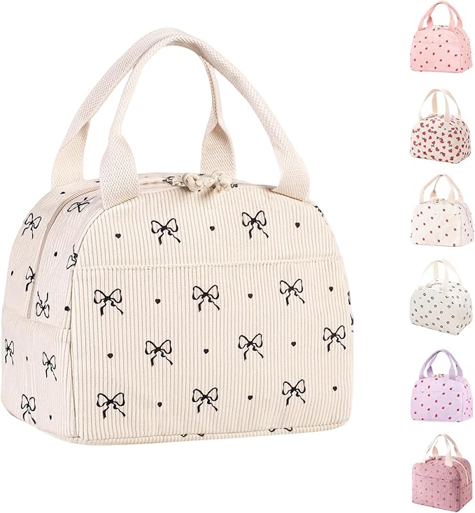 Lunch Bags for Women Insulated Cooler Lunch Bag Adults Kids Packed Lunch Box Tote Bag Cute Girls Ladies Lunch Bags for Work School Picnic Travel Beach Gifts for Women Her Wife Preppy Stuff