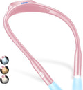 Gritin Neck Reading Light Rechargeable, Book Light Lamp with Memory Function for Reading at Night, 3 Eye-Protecting Modes - Stepless Dimming, Long Battery Life, Comfortable & Flexible -Pink