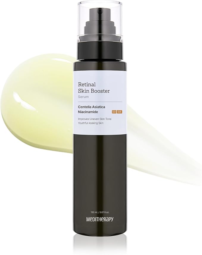 MEDITHERAPY Retinal Skin Booster Serum – Beginner-Friendly, Non-Irritating Retinol for Face and Body – Pore Minimizer, Wrinkle Treatment, Glass Skin – Korean Skin Care, 5.07 Fl. Oz Large Size
