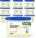 Zuvo Dehumidifier 500ml Pack of 10 | Disposable Moisture Absorber & Damp Trap for Home, Wardrobe, Bathroom | Condensation Absorbers & Humidity Control | Cupboard, Window & Interior Dehumidifiers