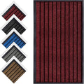 Hafaa Door Mat Indoor & Outdoor Burgundy 80x150 cm Non Slip Washable Doormat Dirt Trapper Water Absorbent Rubber Mat Heavy Duty Floor Mats