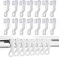 Plastic Curtain Glider Hooks Pack of 40 - Curtain Track Gliders, Rails, White Fittings, Swish Spares, Rings for Caravan Curtain Hooks, Drapes