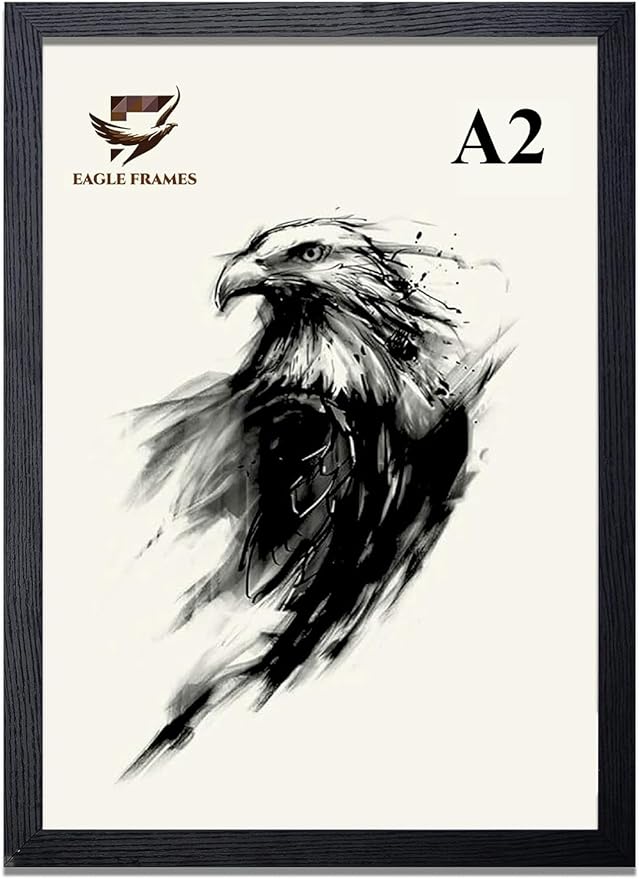 Wooden Effect Photo Frames, Premium Quality Poster Frame Comes with a Dual Sided Protective Film for Plexiglass