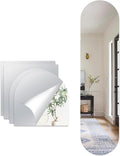 Hode 4 Pieces Self Adhesive Mirror Tiles 30x30cm (2mm Thick), Acrylic Full Length Stick on Mirror Stickers, Flexible Tiles for Wall, Bathroom, Bedroom