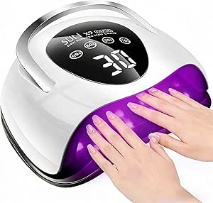 380W LED UV Light Dryer for Nails Gel Polish with 114 Lamp Beads 4 Timer Setting & LCD Touch Display Screen, Auto Sensor, Professional Nail Light