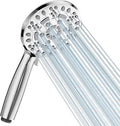 Cobbe Shower Head, High Pressure Shower Head with 8 Spray Modes, Universal Bathroom Water Saving Shower Heads, Large Powerful Flow Rain Showerhead for Low Water Pressure, Chrome