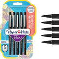 Paper Mate Flair Felt Tip Pens | Medium Point (0.7 mm) Writing Pens | Black Pens | For Writing, Drawing & Sketching | 5 Count