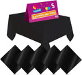 SOL 5pk Black Paper Table Covers 90x90cm Tablecloths for Parties Cover Disposable - Thick Absorbent Design - Christmas Decorations New Years Eve 2026 Birthday Supplies Weddings, Buffets, Catering