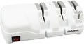 SHARPAL 198H Electric Knife Sharpener - 3 Stage Professional Knife Sharpening System with Diamond Wheels, Suit for Double-Beveled Straight Edge & Serrated Knives, Quick Razor-Sharp Results, Low Noise
