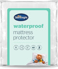 Silentnight Waterproof Mattress Protector – Deep 30cm Fitted Skirt and Soft Touch Quiet Rustle Free Cover – Machine Washable and Hypoallergenic – Single 90 x 190 x 30cm, White