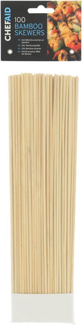Chef Aid Bamboo Skewers, Extra Long Food Safe Perfect for BBQ's, Roasting, Kebabs, Grilling and Fondues, Pack of 100 Each Measuring 30.5cm / 12 inches