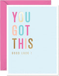 SWEETZER & ORANGE You Got This Greeting Card – 5”x7 Gold Foil Encouragement Card with Envelope & Seal – Motivational Congratulations Card for New Job Promotion Graduation & Life Milestones