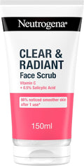 Neutrogena Clear & Radiant Face Scrub (1x 150ml), Purifying & Brightening Oil-Free Daily Exfoliator with Vitamin C and 0.5% Salicylic Acid, Suitable for Blemish-Prone for Clearer Radiant Complexion