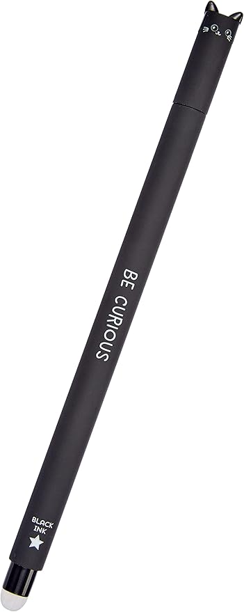 Legami Erasable Gel Pen, Thermosensitive Ink, 0.7 mm Tip Diameter, 15 cm Length, Black ink