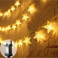 FANSIR Plug in LED String Lights, 100 LED Star Fairy Lights Mains Powered 33ft 8 Modes Waterproof Outdoor Indoor String Star Light for Christmas Bedroom Wedding Party Balcony Decorations (Warm White)