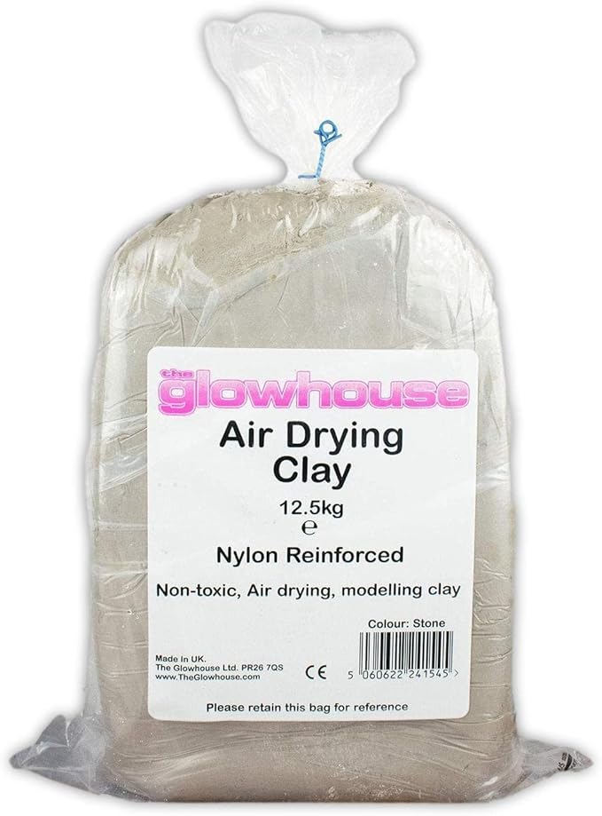 Air Drying Modelling Clay Nylon Reinforced 12.5kg (Stone)