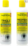Jamaican Mango and Lime Tingle Shampoo and Protein Conditioner Twin Pack (2x237ml) - Tea Tree extracts, Manuka Honey and Moringa Seed Oil. NO PARABENS. NO SULPHATES. NO PETROLATUM.