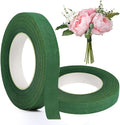 2 Rolls Green Floral Tape, Floristry Tape12mm Width Green Tape Flower Arranging Accessories for Stem Wrapping and Floral Arrangements, Bouquet Stem Wrapping and Florist Craft Projects