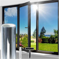 Lifetree One Way Clear Window Film Privacy: Heat Reflective Mirror Window Film for Glass Windows Daytime Anti Glare with Adhesive, UV Window Tint Film Sun Blocker for Home Office (Silver, 45 * 200cm)