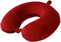 Travel Pillow,100% Pure Memory Foam U Shaped Neck Pillow,Super Lightweight Portable Headrest Great for Airplane, Car,Home,Office,Sleeping (red)